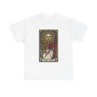 Tarot The Sun Card T-Shirt - Medium Weight 100% Cotton Tee - Unisex White