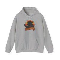 Labrador Retro 70s Sunset Breed Hoodie - Cozy Cotton Blend Pullover - Unisex White