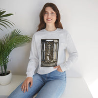 The High Priestess Tarot Card Sweatshirt - Heavy Blend Fleece Crewneck - Unisex White