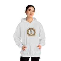 Berkana Earth Mother Rune Hoodie - Heavy Blend Fleece Pullover - Unisex White