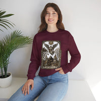 The Lovers Tarot Card Sweatshirt - Heavy Blend Fleece Crewneck - Unisex White