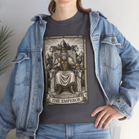 The Emperor Tarot Card T-Shirt - Heavy Cotton Classic Fit - Unisex White