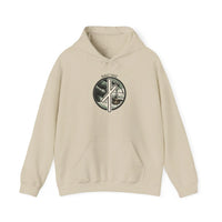 Nauthiz Rune Necessity Graphic Hoodie - Soft Cotton-Poly Fleece Pullover - Unisex White