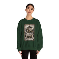 The Emperor Tarot Card Sweatshirt - Soft Durable Fleece Crewneck - Unisex White