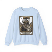 The Chariot Tarot Card Sweatshirt - Heavy Blend Cotton-Poly Crewneck - Unisex White