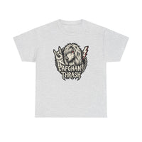 Headbanger Rocker Dogs Graphic T-Shirt - Heavy Cotton Classic Fit Tee - Unisex White