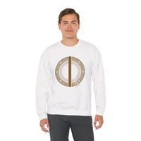 Isa Rune Ice Stillness Sweatshirt - Midweight 50/50 Cotton Poly Fleece - Unisex White