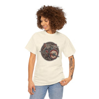 Viking Berserker Cats Shieldmaiden T-Shirt - Heavy Cotton Classic Fit Tee - Unisex White