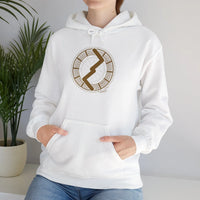 Jera Rune Harvest Symbol Hoodie - Soft Midweight Fleece Pullover - Unisex Off-White