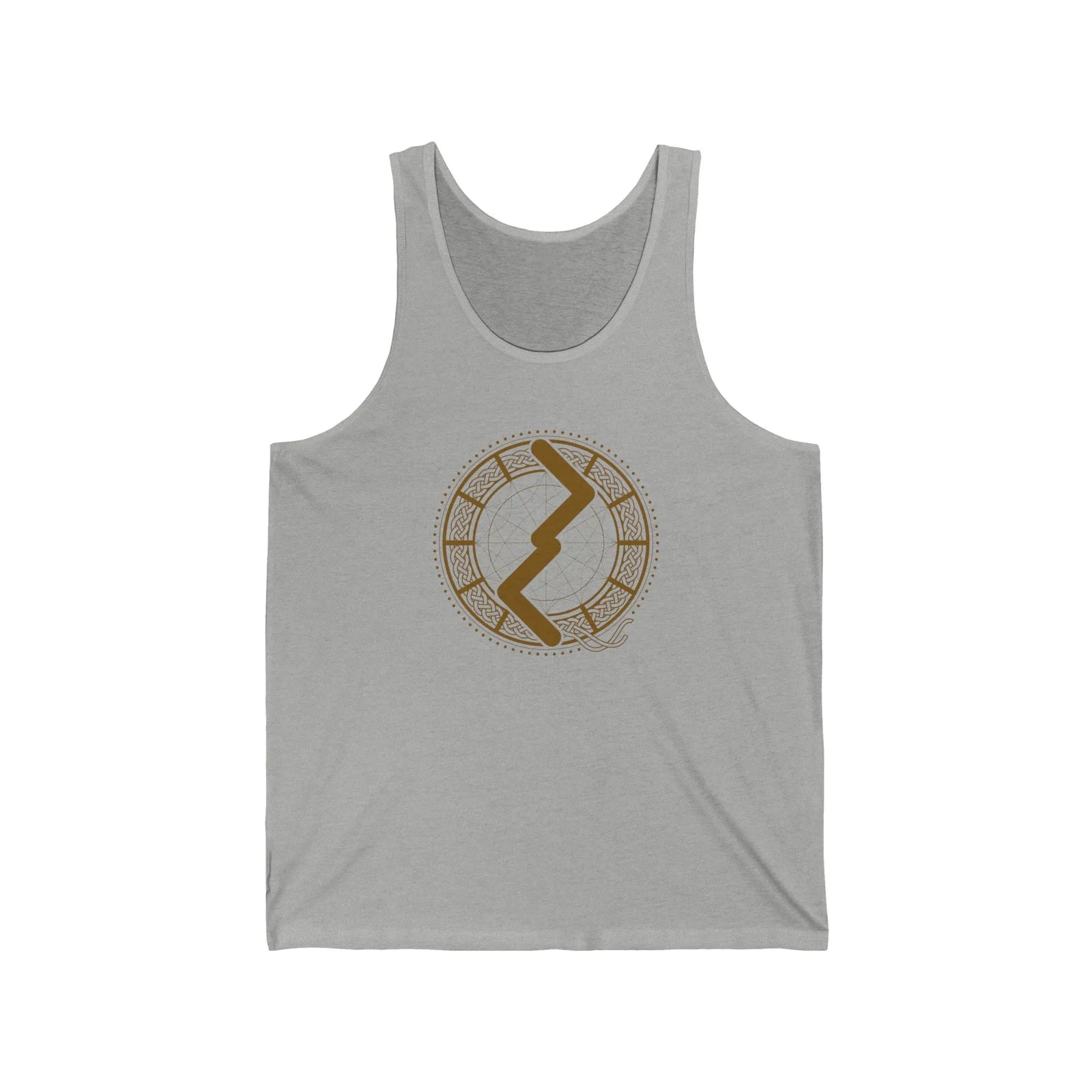 Jera Rune Harvest Symbol Tank Top - Lightweight Airlume Cotton Jersey - Unisex Athletic Heather