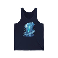 Isa Rune Ice Stillness Tank Top - Soft Combed Cotton Retail Fit - Unisex Athletic Heather