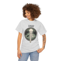 Laguz Rune Water Moon T-Shirt - Heavy Cotton Classic Fit - Unisex White