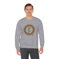 Berkana Earth Mother Rune Sweatshirt - Midweight Cotton Blend Fleece - Unisex White