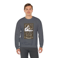 Judgement Tarot Card Graphic Sweatshirt - Heavy Blend Classic Fit Crewneck - Unisex White