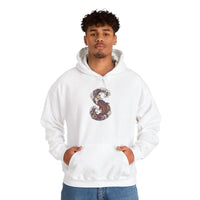 Ukiyo-e Samurai Cat Koi Rider Hoodie - Cozy Soft Blend Fleece Pullover - Unisex Off White