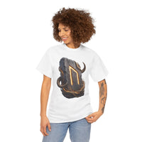 Uruz Rune Wild Ox Strength T-Shirt - Heavy Cotton Classic Fit Tee - Unisex White