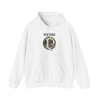 Perthro Rune Lot Cup Hoodie - Heavy Blend Fleece Pullover - Unisex White