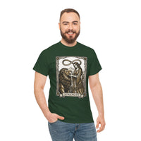 Tarot Strength Card Graphic T-Shirt - Heavy Cotton Classic Fit Crewneck - Unisex White