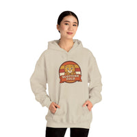 Scottish Fold Retro Sunset Hoodie - Heavy Blend Cotton-Poly Pullover - Unisex White