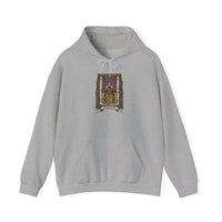 Justice Tarot Card Hoodie - Heavyweight Cotton Blend Pullover - Unisex White