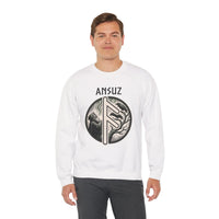 Ansuz Rune Divine Speech Sweatshirt - Heavy Blend Fleece Crewneck - Unisex Off White