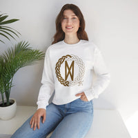 Dagaz Rune Dawn & Dusk Sweatshirt - Heavy Blend Classic Fit Crewneck - Unisex White