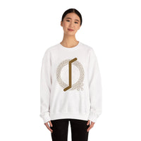 Eihwaz Yew Rune Symbol Sweatshirt - Heavy Blend Fleece Crewneck - Unisex Ash