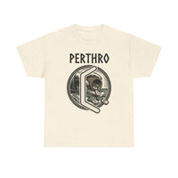 Perthro Norse Rune Graphic T-Shirt - Heavy Cotton Classic Fit Tee - Unisex White
