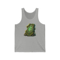 Fehu Rune Wealth Symbol Tank Top - Lightweight Cotton Jersey Retail Fit - Unisex White