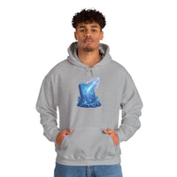 Tiwaz Tyr Sword Graphic Hoodie - Classic Fit Pouch Pocket Fleece - Unisex White