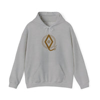 Ingwaz Rune Symbol Hoodie - Heavy Blend Fleece Pullover - Unisex Off White