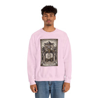 The Emperor Tarot Card Sweatshirt - Soft Durable Fleece Crewneck - Unisex White