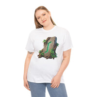 Eihwaz Yew Tree Rune T-Shirt - Heavy 100% Cotton Classic Fit - Unisex White