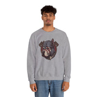 Warpaint Viking Berserker Dog Sweatshirt - Durable Cotton Blend Fleece Crew - Unisex White