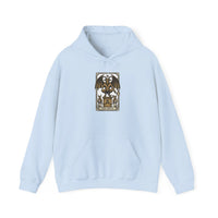 The Devil Tarot Card Graphic Hoodie - Heavy Blend Cotton-Poly Fleece - Unisex White