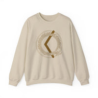 Kenaz Rune Creative Fire Sweatshirt - Heavy Cotton Blend Crewneck - Unisex Off White