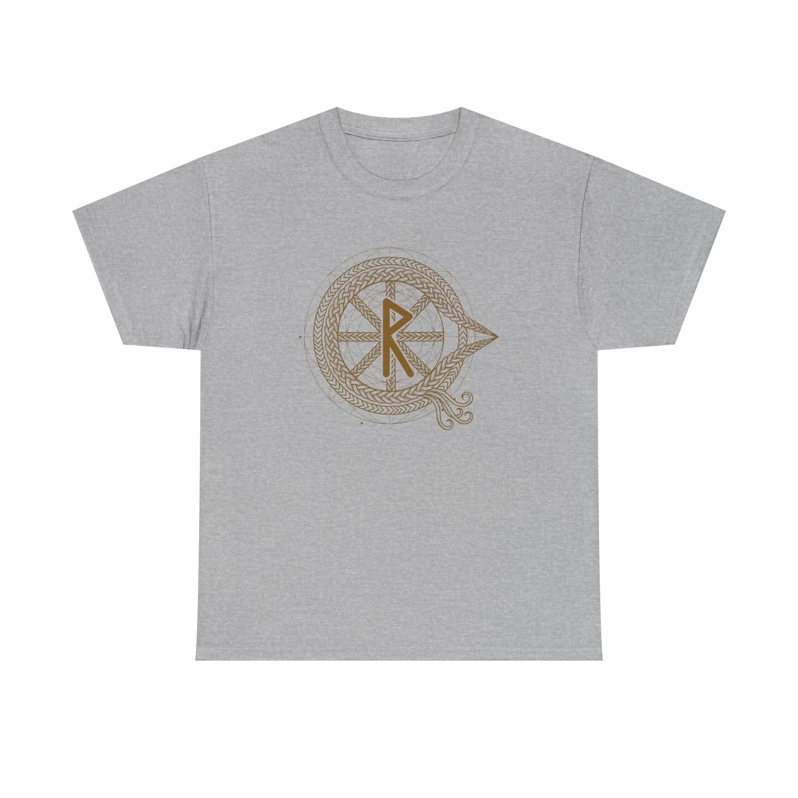 Raido Journey Rune Graphic T-Shirt - Heavy Cotton Classic Fit Tee - Unisex White