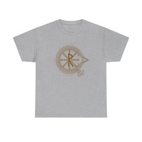 Raido Journey Rune Graphic T-Shirt - Heavy Cotton Classic Fit Tee - Unisex White