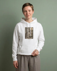 Temperance Tarot Card Hoodie - Heavy Blend Fleece Pullover - Unisex White