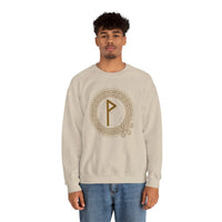 Wunjo Rune Joy Sweatshirt - Heavy Blend Classic Crewneck - Unisex White