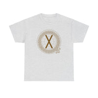 Gebo Rune Celtic Knot T-Shirt - Heavy Cotton Classic Fit Tee - Unisex White