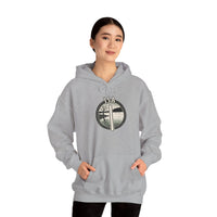 Isa Rune Ice Stillness Hoodie - Heavy Blend Fleece Pullover - Unisex White