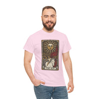 Tarot The Sun Card T-Shirt - Medium Weight 100% Cotton Tee - Unisex White