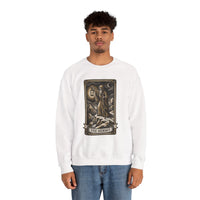 The Hermit Tarot Card Sweatshirt - Heavy Blend Crewneck Fleece - Unisex Off White