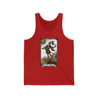 The Fool Tarot Card Tank Top - Lightweight Airlume Cotton Jersey - Unisex Athletic Heather