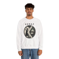 Kenaz Rune Blacksmith Forge Sweatshirt - Soft Cotton Blend Crewneck Fleece - Unisex White