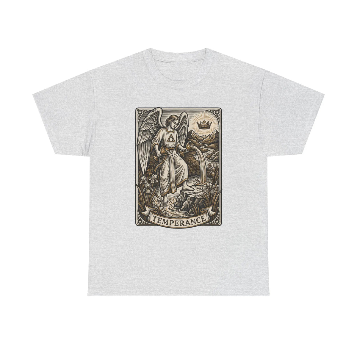 Temperance Angel Tarot Card T-Shirt - Heavy Cotton Classic Fit Tee - Unisex White