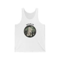 Wunjo Joy Rune Graphic Tank Top - Soft Airlume Cotton Retail Fit - Unisex White