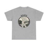 Raido Journey Rune Graphic T-Shirt - Heavy Cotton Classic Fit Tee - Unisex White