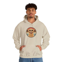 Golden Retriever Cool Dog Hoodie - Soft Heavy Blend Fleece Pullover - Unisex White